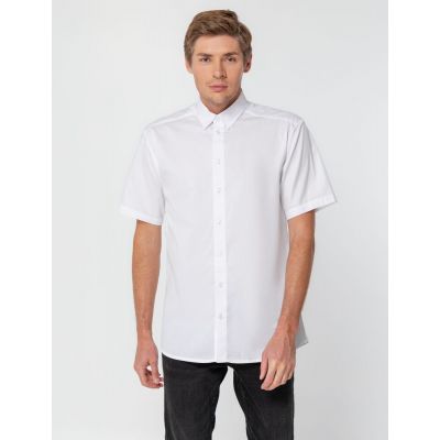 Рубашка мужская с коротким рукавом Collar, белая-3