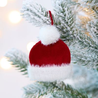 Подвеска на елку «Вьюжка», шапочка, красная-2