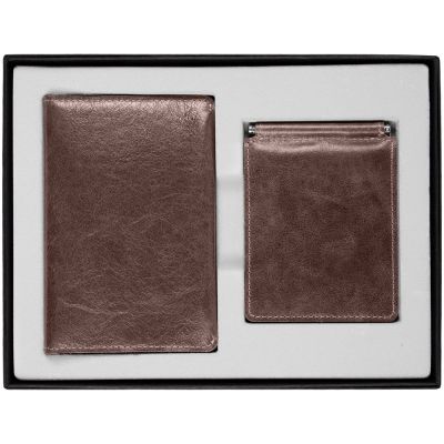 Набор Apache Billfold, темно-коричневый-1