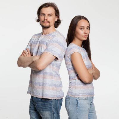 Футболка мужская Rayet двусторонняя, оранжевая с фиолетовым-8