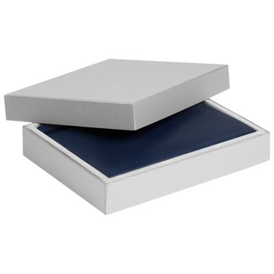 Коробка Ridge для ежедневника, календаря и ручки, серебристая-4