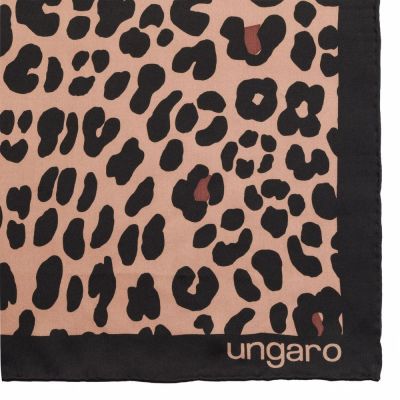 Платок Leopardo Silk, коричневый-1
