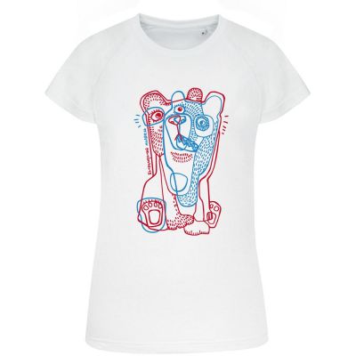 Футболка женская «Биполярный медведь», белая-1