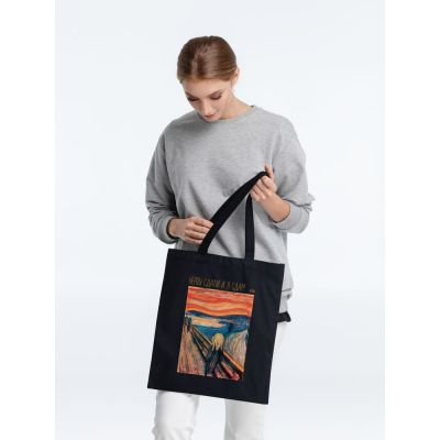 Холщовая сумка «Нервы сдали», черная-2