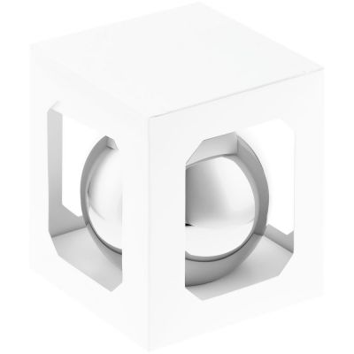Оформительский шар Finery, 10 см, глянцевый серебристый-1