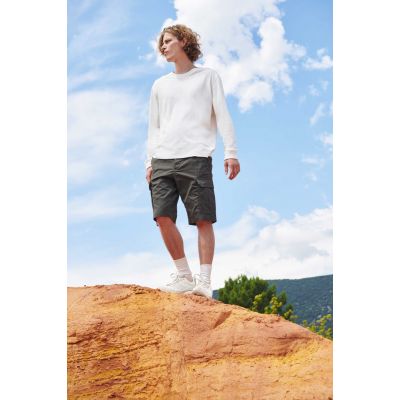 Футболка унисекс с длинным рукавом Pioneer LSL, бежевая-3