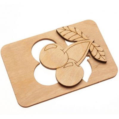Карточки-раскраски Wood Games, фрукты-4