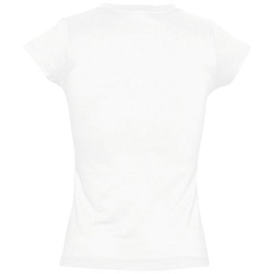 Футболка женская c V-образным вырезом Moon 150, белая-1