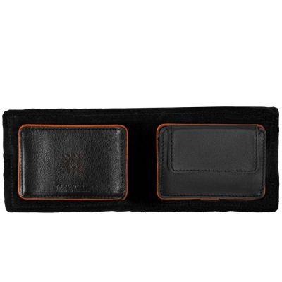 Кошелек Partinico, черный с оранжевым-2