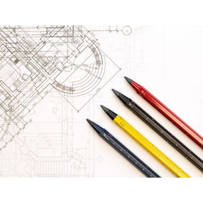 Вечный карандаш Construction Endless, красный-3