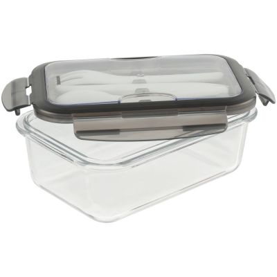 Ланчбокс Hard Work, серый-1