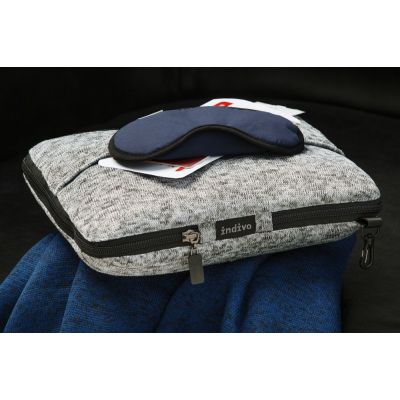 Дорожный плед onBoard, синий меланж-7