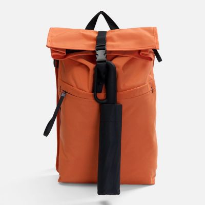 Зонт обратного сложения inLoop с ручкой-карабином, черный-8