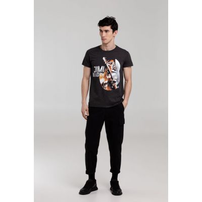 Футболка «Меламед. Jimi Hendrix», черный меланж-4