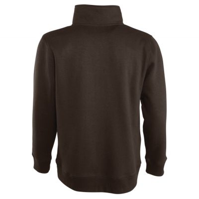 Толстовка Scott 290 с контрастным воротником на молнии шоколадно-коричневый-1
