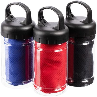 Охлаждающее полотенце Frio Mio в бутылке, синее-4