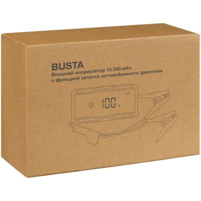Аккумулятор с запуском двигателя Busta 16000 мАч, черный-12