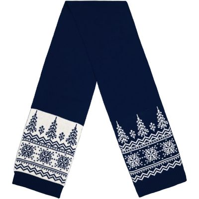 Шарф Elnik, синий с молочно-белым-1