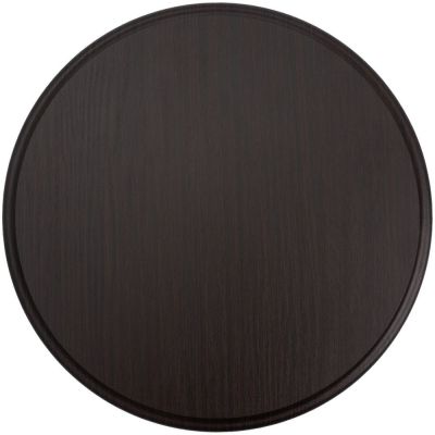 Плакетка Plaque, круглая, венге с серебристой пластиной-1