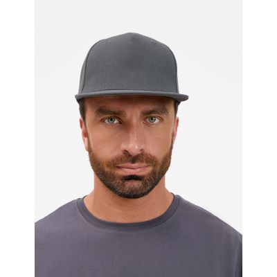 Бейсболка Epicore с прямым козырьком, серая-5