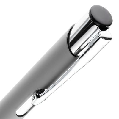 Ручка шариковая Keskus Soft Touch, серая-3