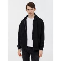 Толстовка унисекс оверсайз на молнии Zippy Terry, черная