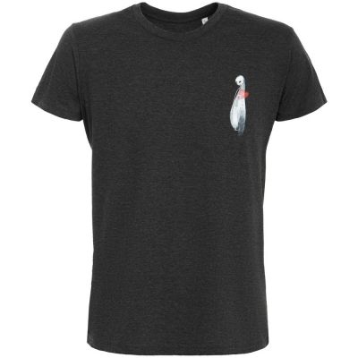 Футболка приталенная Ghost of Love, черный меланж-1