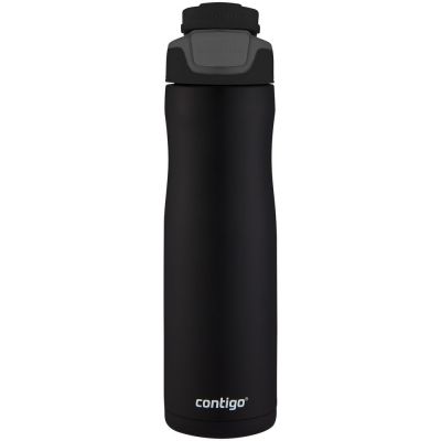 Термобутылка Autoseal Chill, вакуумная, черная-0