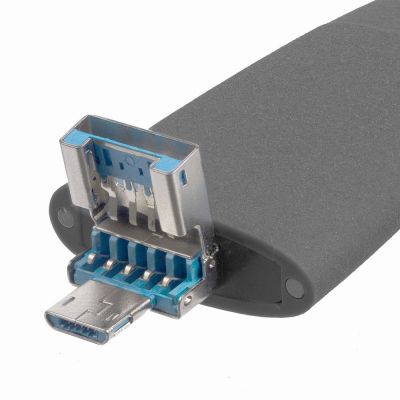 Флешка Pebble Universal, USB 3.0, серая, 64 Гб-2