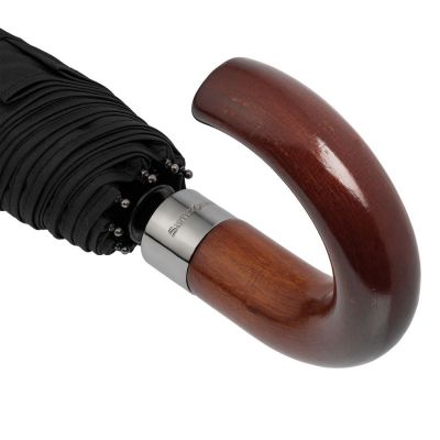 Складной зонт Wood Classic S, черный-5