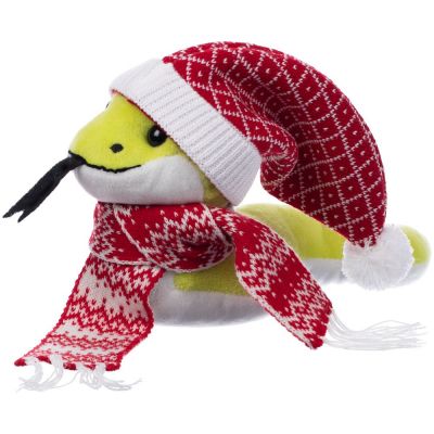 Мягкая игрушка Baby Snake Left, в красном шарфике и шапочке-1