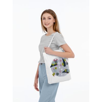 Холщовая сумка «Соберись», молочно-белая-2