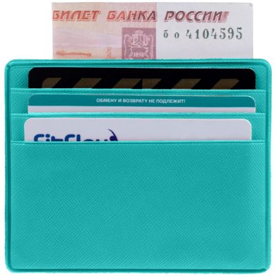 Чехол для карточек Devon, бирюзовый-3