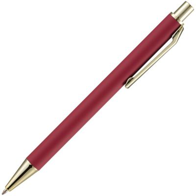 Ручка шариковая Lobby Soft Touch Gold, красная-2