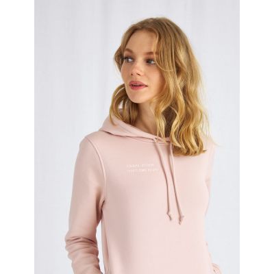 Худи женское с вышивкой «Крошка», розовое-0