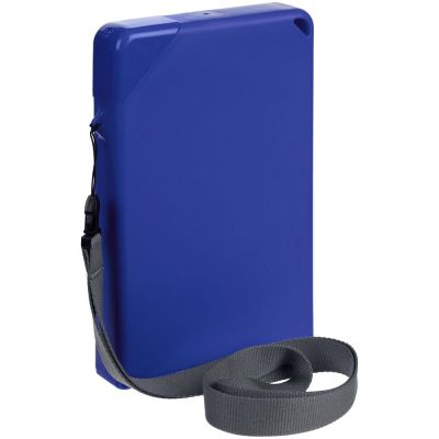 Плоская бутылка для воды Flacon, синяя-0