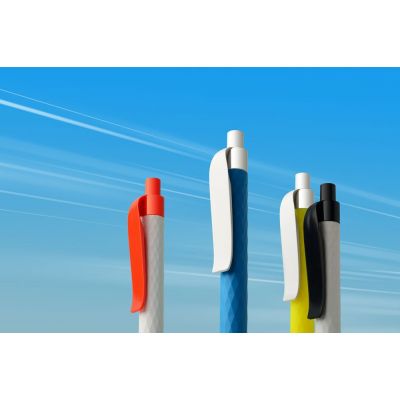 Ручка шариковая Prodir QS01 PMP-P, желтая с белым, уценка-4