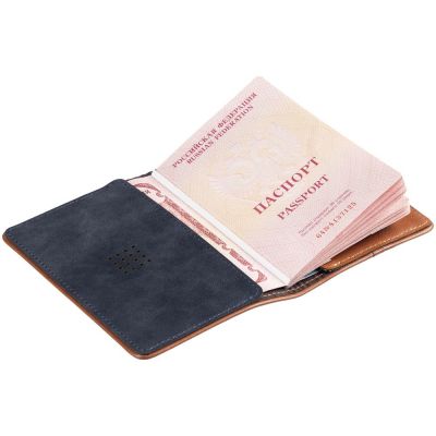 Обложка для паспорта Kalsa Palermo, синяя-2