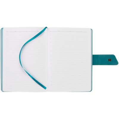 Ежедневник Boom, недатированный, черный с бирюзовым-8