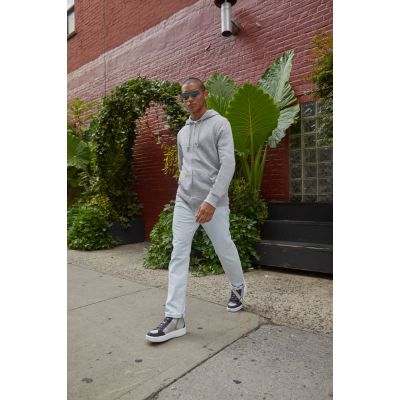 Толстовка на молнии с капюшоном унисекс BNC Inspire (Organic), белая-4