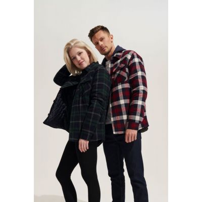 Куртка-рубашка оверсайз унисекс Noah, бордовая-4