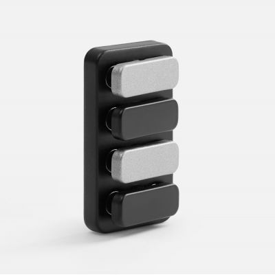 Антистресс-кликер Clacky, черный с серебристым-1