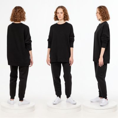 Свитшот унисекс S2, черный-3