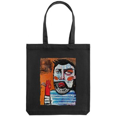 Холщовая сумка «У матросов нет вопросов», черная-1