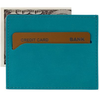 Чехол для карточек Nubuk, бирюзовый-4