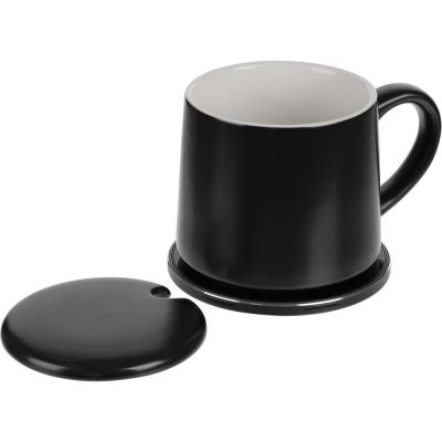 Кружка с подогревом и беспроводной зарядкой dualBase ver. 2.0 Matt, черная-4