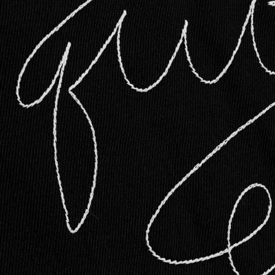 Холщовая сумка с вышивкой Esto Quod Es, черная-3