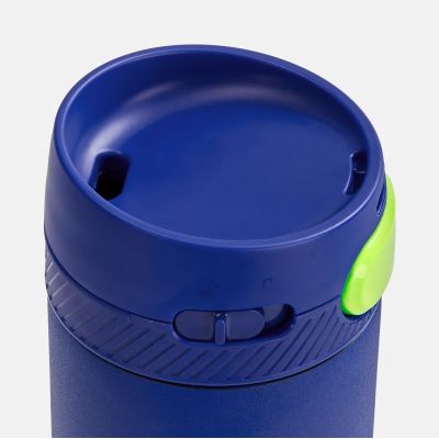 Термостакан X1 с цветной кнопкой, синий с желтым-2