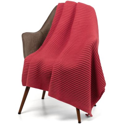 Плед Quill, красный (коралл)-0