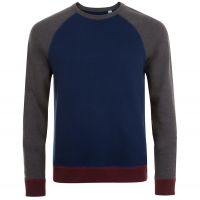 Толстовка унисекс SANDRO, темно-синяя с черным меланжем